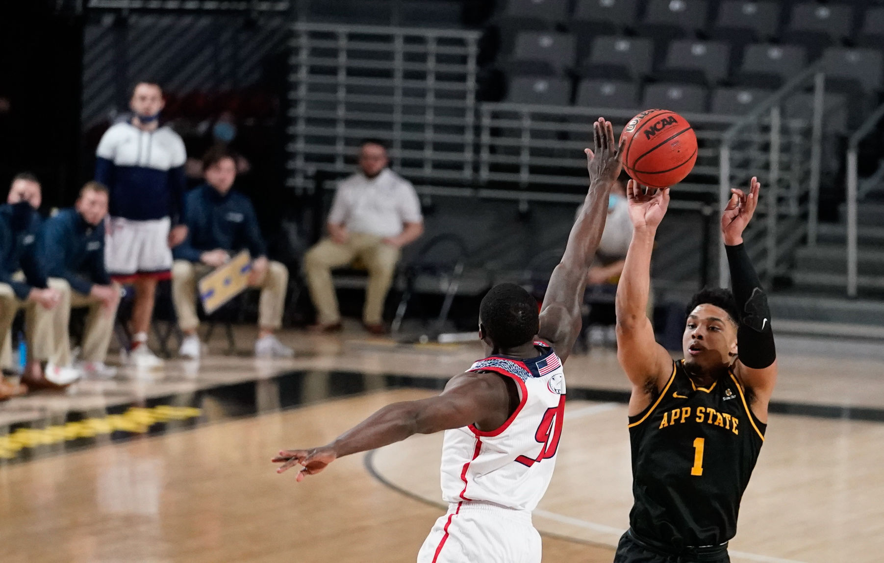 Justin Forrest over block attempt